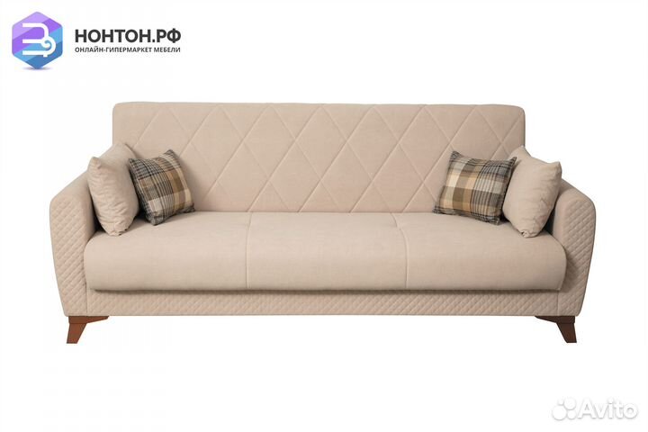 Диван книжка Эдвин 3-х местный бежевый
