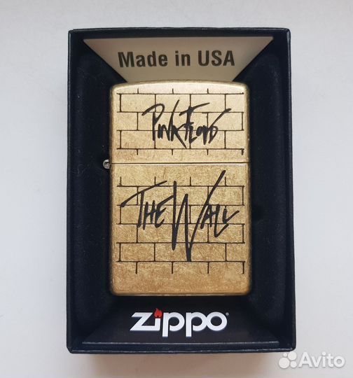 Zippo Pink Floyd золотистая
