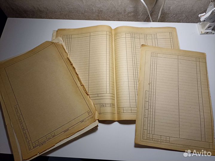 Бумага старинная писчая, мелованная, миллиметровая