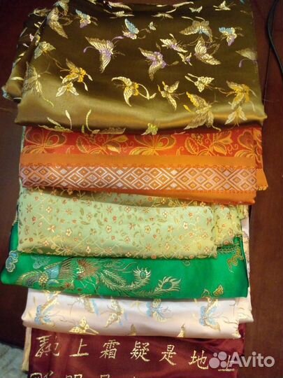 Отрезы ткани, искусственный шелк