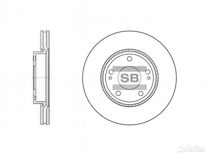 Диск тормозной Sangsin brake SD1048