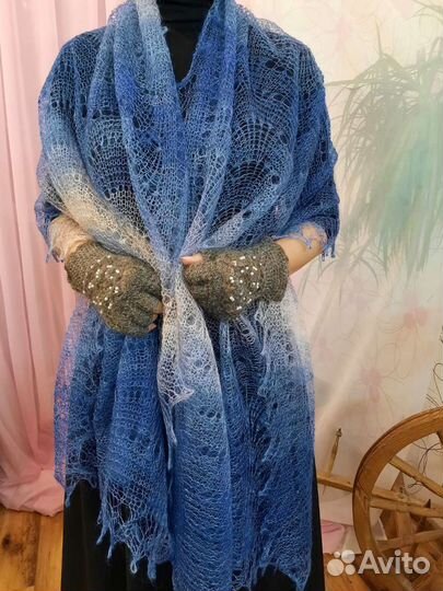 Палантин пуховый