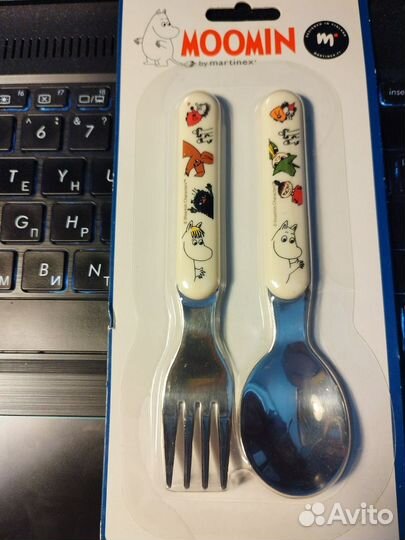 Столовые приборы ложка вилка муми тролль moomin
