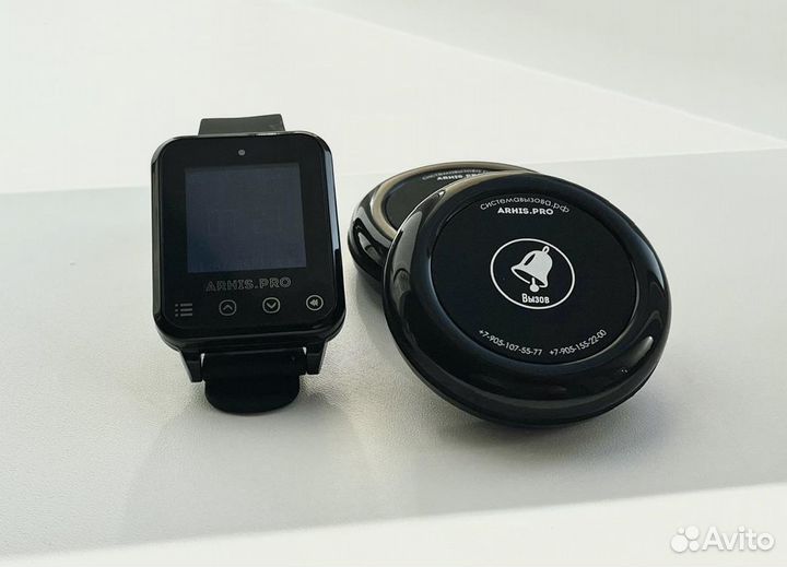 Кнопка вызова персонала/офцицианта Ультра и часы