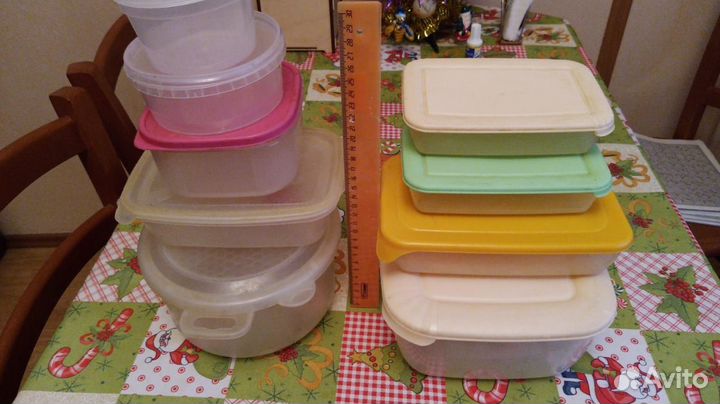 9 контейнеров для еды пластиковых