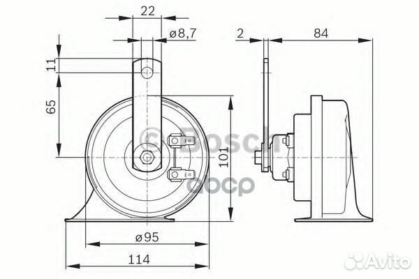 Звуковой сигнал 0986AH0507 Bosch