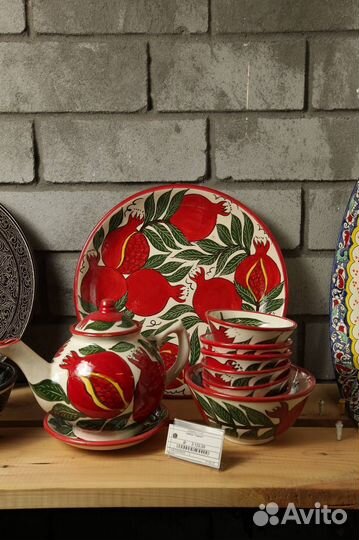 Посуда, сервисный набор, Узбекистанская Риштанская