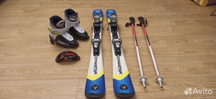 Горные лыжи 100 + ботинки 170-185 мм