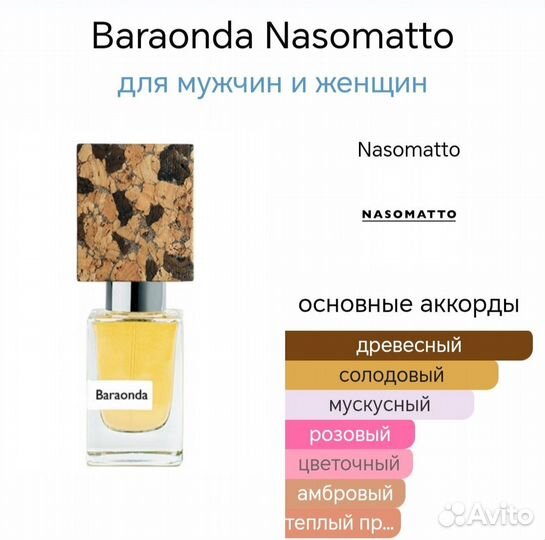 Baraonda Nasomatto для мужчин и женщин