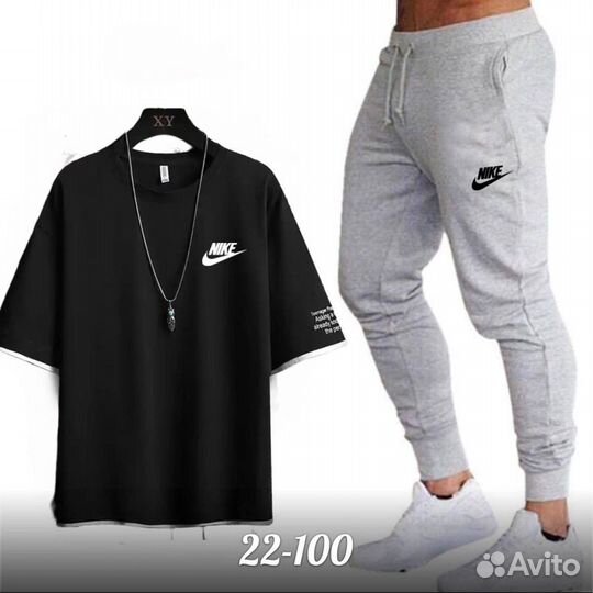 Мужской спортивный костюм шорты и футболка Nike