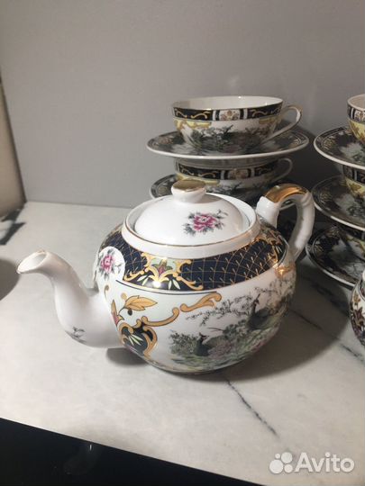 Чайный сервис с павлинами