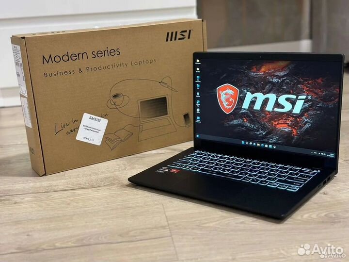Новый MSI 12 ядер Ryzen 5-5500U 16Gb DDR4 SSD 512