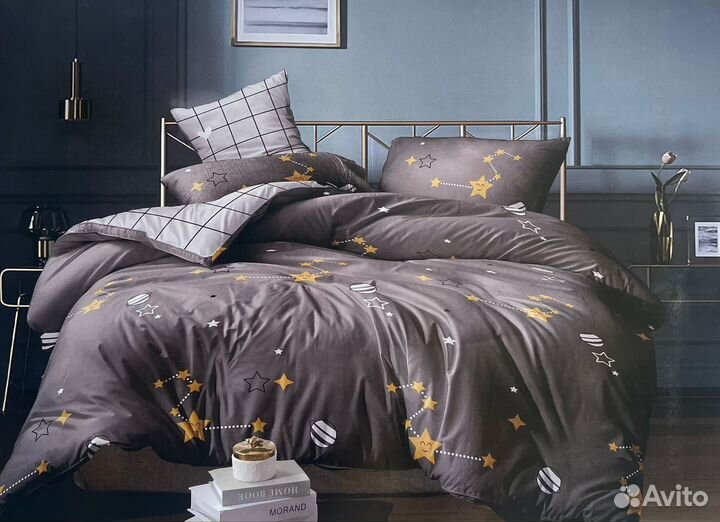 Постельное белье 1.5 спальное Сатин