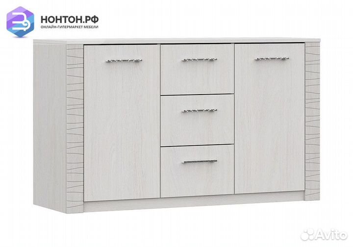 Комод Вирджиния с 3-мя ящиками и дверцами ясень ан