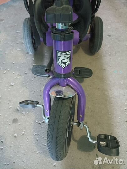 Велосипед коляска трёхколёсный с ручкой