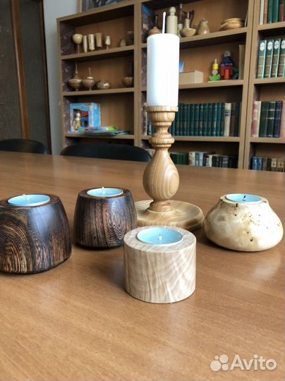 Подсвечники деревянные