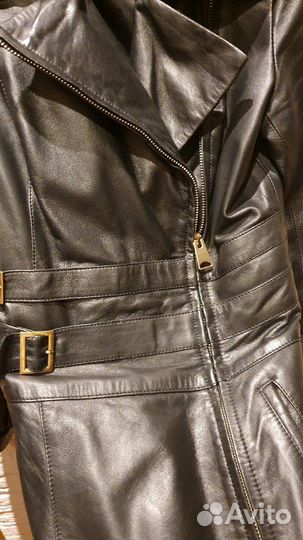 Кожаное пальто 40-42