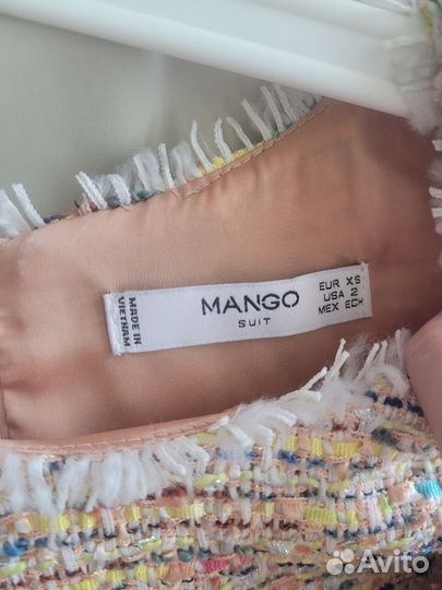 Твидовое платье mango xs