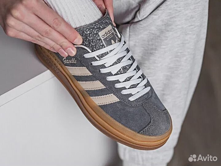 Adidas Gazelle Bold Grey gum