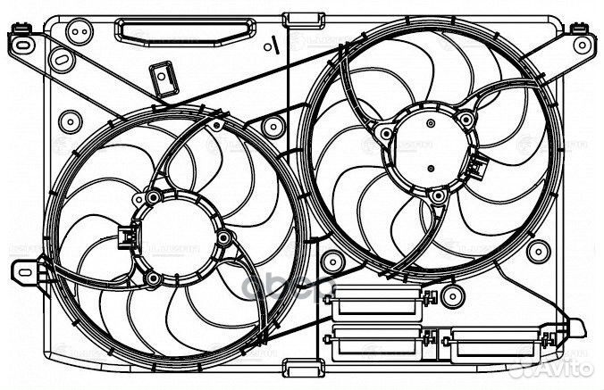 Вентилятор радиатора ford mondeo V 15- (с кожухом