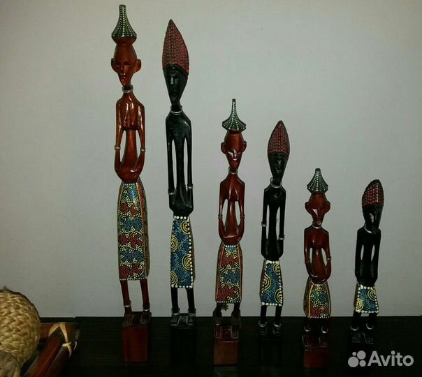 Африканские статуэтки из дерева 6 шт