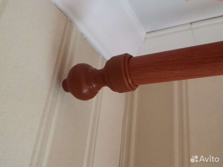 Карниз 2 ряда, цвет орех