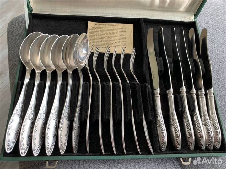 Набор столовых приборов мельхиор СССР 6 персон