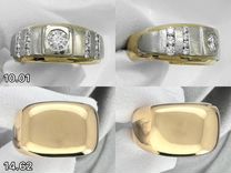 Золотые кольца с бриллиантами желтое золото