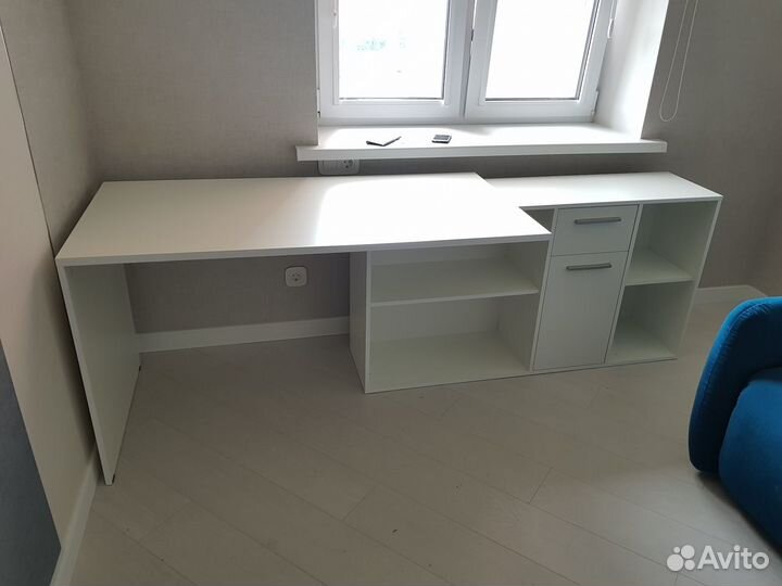 Стол письменный Белый угловой или прямой