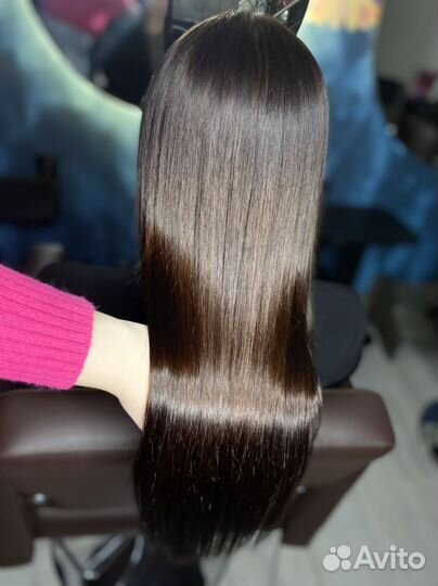 Кератиновое выпрямление волос