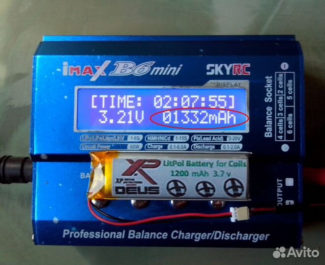 Аккумулятор для XP Deus увеличеной ёмкости 1200mAh