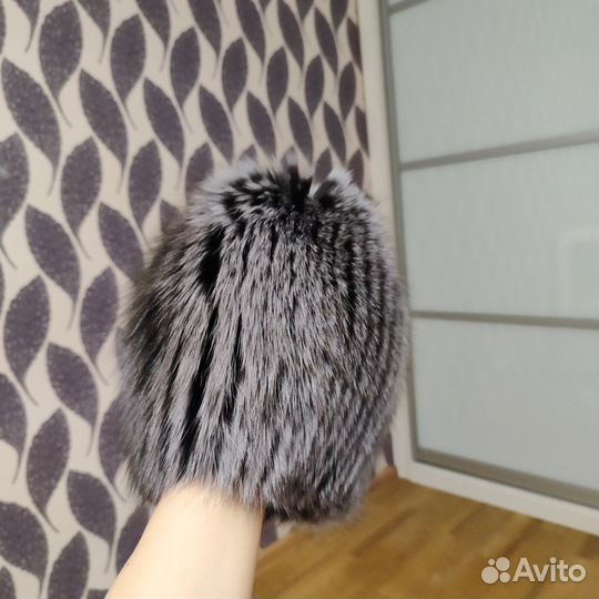 Шапка женская вязаная черная