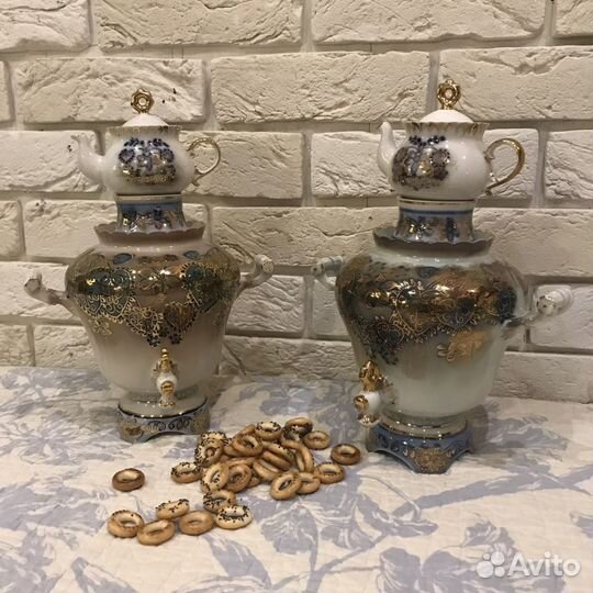 Фарфоровый сервиз СССР, самовар «Пчелка» авт. Триг