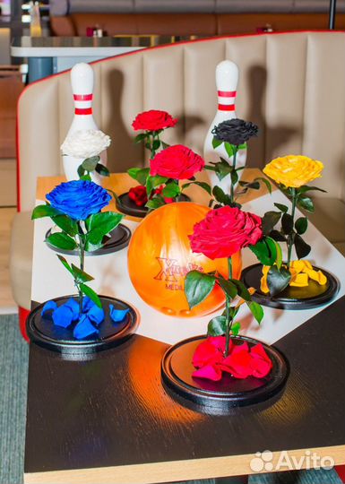 Вечная роза в колбе 27см