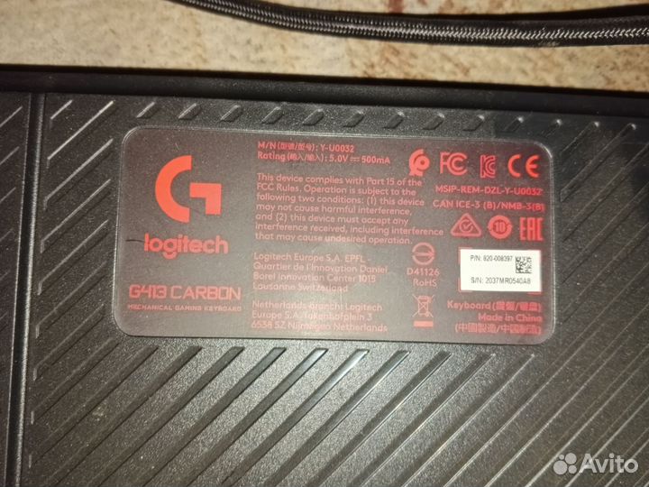 Механическая клавиатура logitech