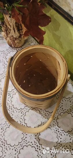 Корзина плетеная для ягод / интерьерная новая