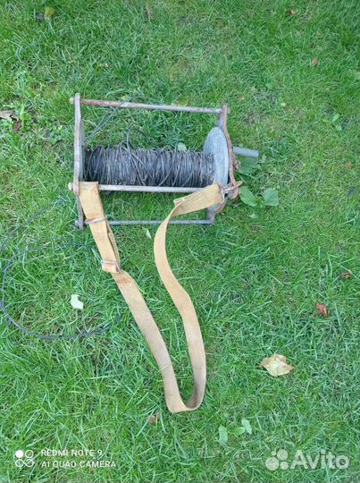 Катушка телефонная армейская, рабочая с редукторо