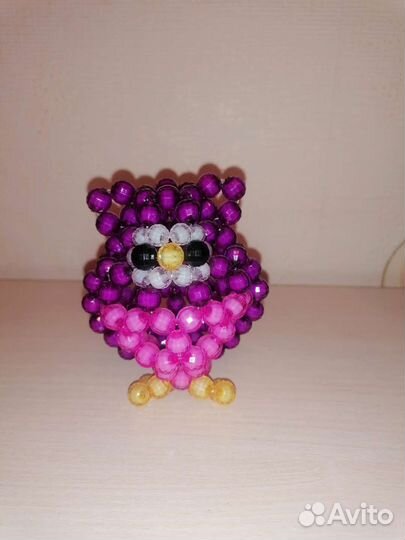 Амигуруми из бисера и вязаная овечка