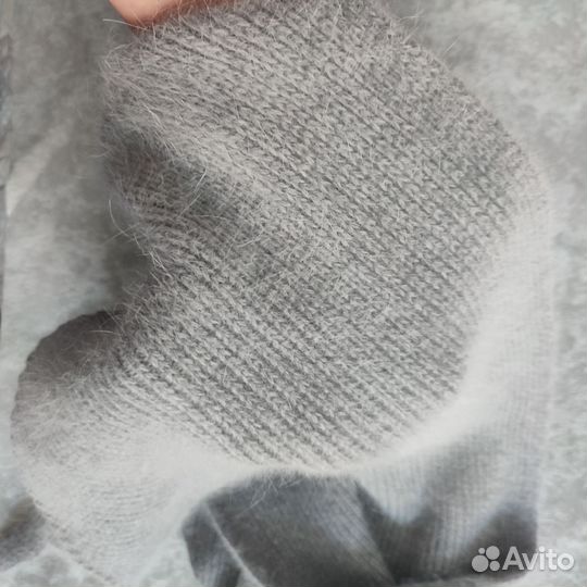 Женская шапка и косынка из ангоры/пуха норки