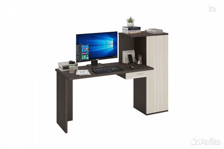 Стол компьютерный прямой Домино Lite скл-прям130+ш