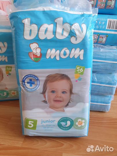 Памперсы подгузники baby mom 5