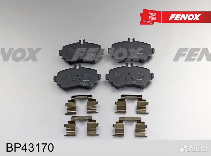 Колодки тормозные передние к-кт fenox BP43170