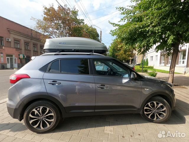 Автобокс пт-Групп 410 литров серый на Creta