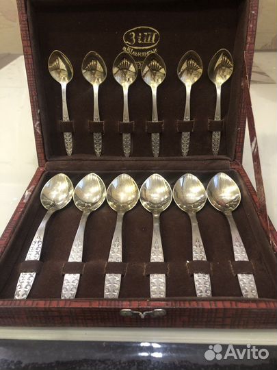 Набор столовых приборов 12 предметов серебро