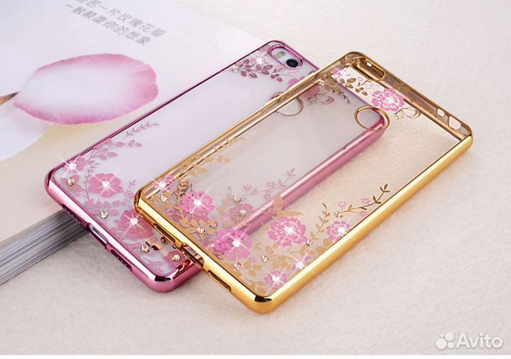 Чехол силиконовый со стразами Mi & Redmi