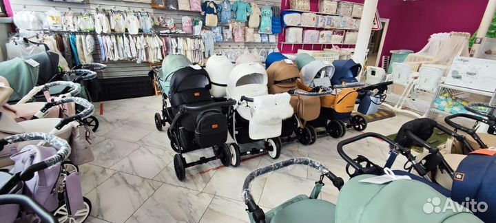 Коляски в наличии 2в1 3в1 ткань, кожа
