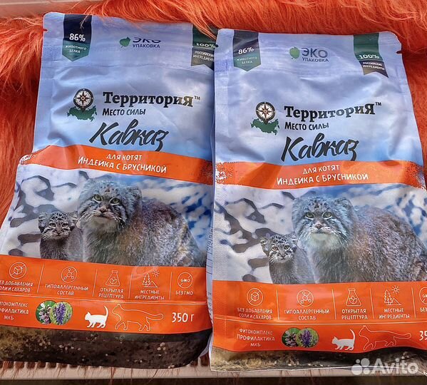 Корм сухой для котят Территория Индейка/брусника