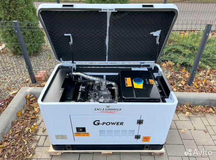 Дизельный генератор 13,5 kW g-power трехфазный DG1