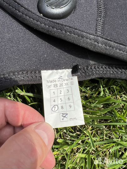 Гидрокостюм для подводной охоты 7мм открытая пора