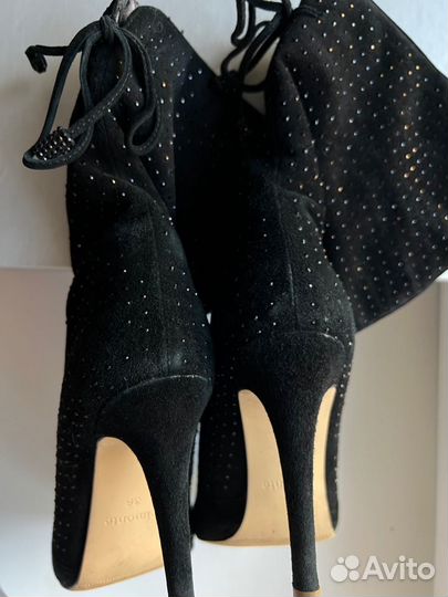 Ботильоны натуральная замша